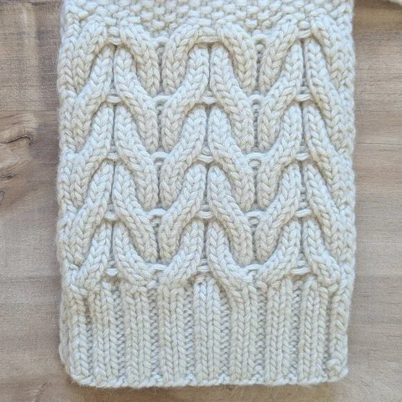 Gap Vintage Wool and Mohair Cable Knit Scarf Y2K - Picture 2 of 6